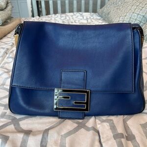Fendi mama large leather baguette bag